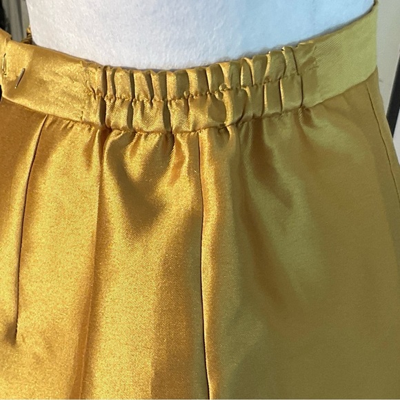 Nina Massini Gold Sz 14 3 Piece Church Suit with Rhinestone Button Elastic Waist - Picture 6 of 16